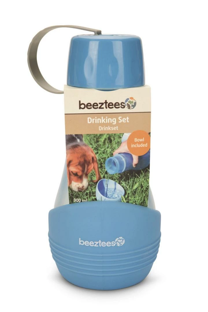Beeztees Draagbare Drinkset Aventura Blauw 850 Ml - Afbeelding 3