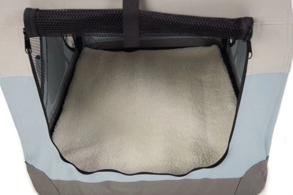 Beeztees Nylon Bench Travel Time Lichtblauw - Afbeelding 2