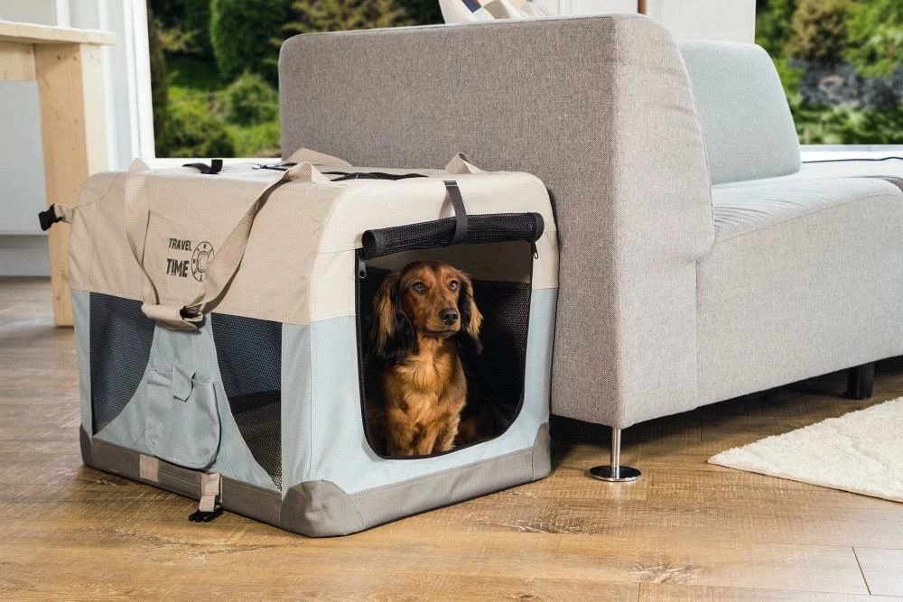 Beeztees Nylon Bench Travel Time Lichtblauw - Afbeelding 4