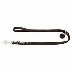 Hunter Rundleder Verstelbare Hondenlijn Donkerbruin