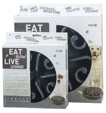 Eat Slow Live Longer Voerbak Original Grey - Afbeelding 3