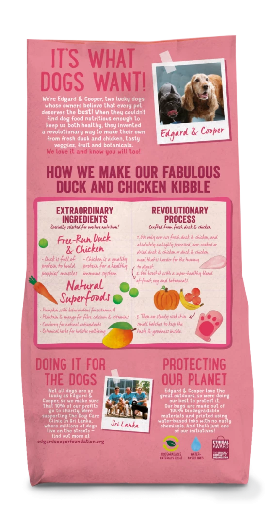 Edgard & Cooper Hondenvoer Puppy Eend En -kip 12 Kg - Afbeelding 2