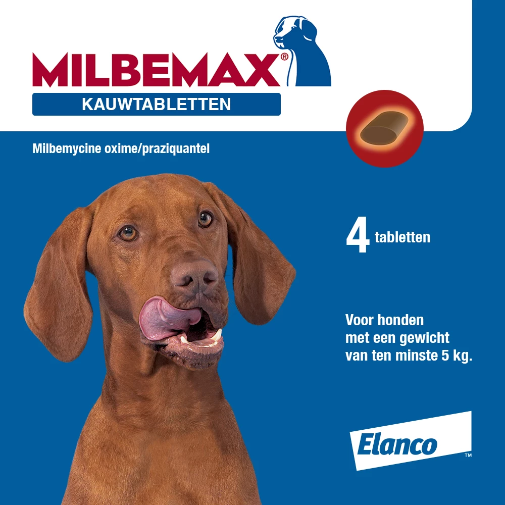 Milbemax Kauwtablet Hond > 5 Kg 4 St - Afbeelding 2