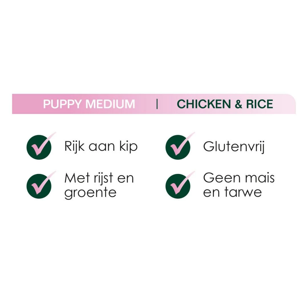 Premium Care Original Puppy Medium Chicken & Rice 3 Kg - Afbeelding 2